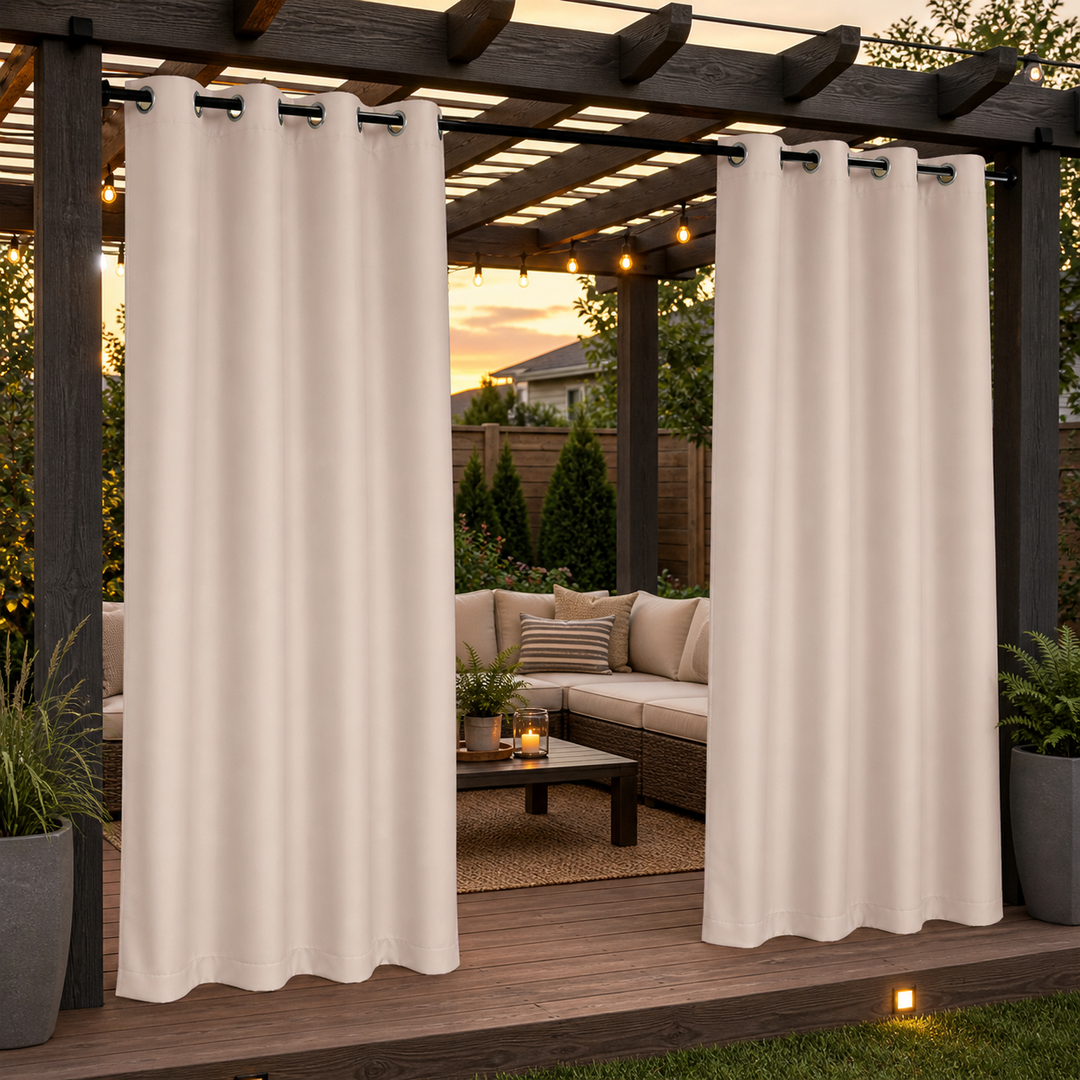 Pergola Curtains With Grommets Top, Waterproof Pergola Curtains, Grommets Top Pergola Curtains, 1 Pcs