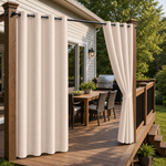 Patio Curtains With Grommets Top, Waterproof Patio Curtains, Grommets Top Patio Curtains, 1 Pcs