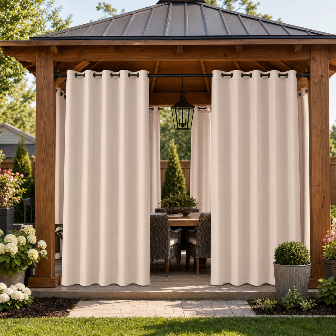 Gazebo Curtains With Grommets Top, Waterproof Gazebo Curtains, Grommets Top Gazebo Curtains, 1 Pcs