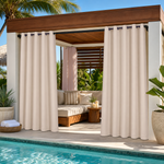 Cabana Curtains With Grommets Top, Waterproof Cabana Curtains, Grommets Top Cabana Curtains, 1 Pcs