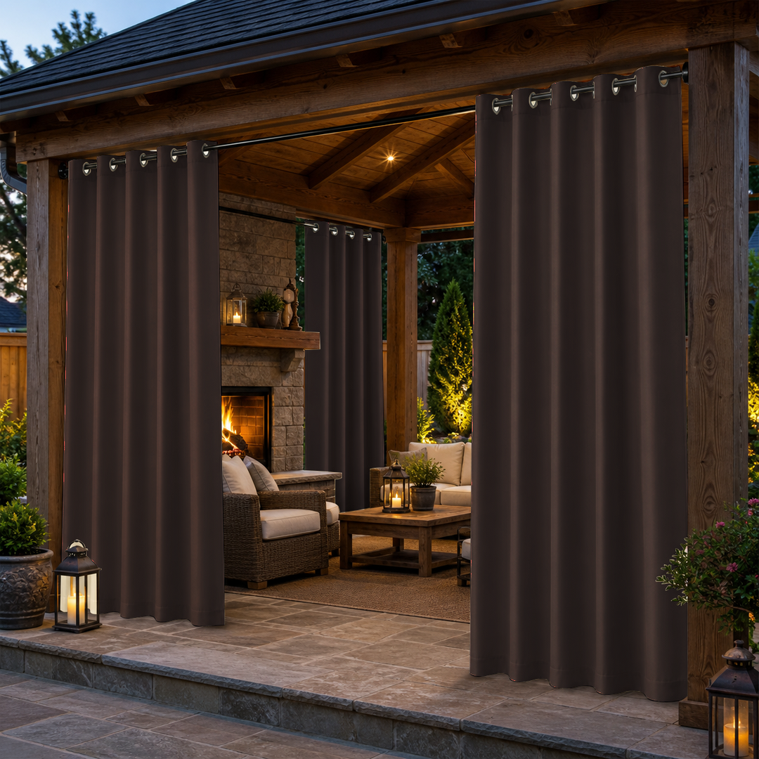 Pavilion Curtains With Grommets Top, Waterproof Pavilion Curtains, Grommets Top Pavilion Curtains, 1 Pcs