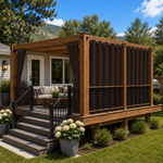 Deck Curtains With Grommets Top, Waterproof Deck Curtains, Grommets Top Deck Curtains, 1 Pcs