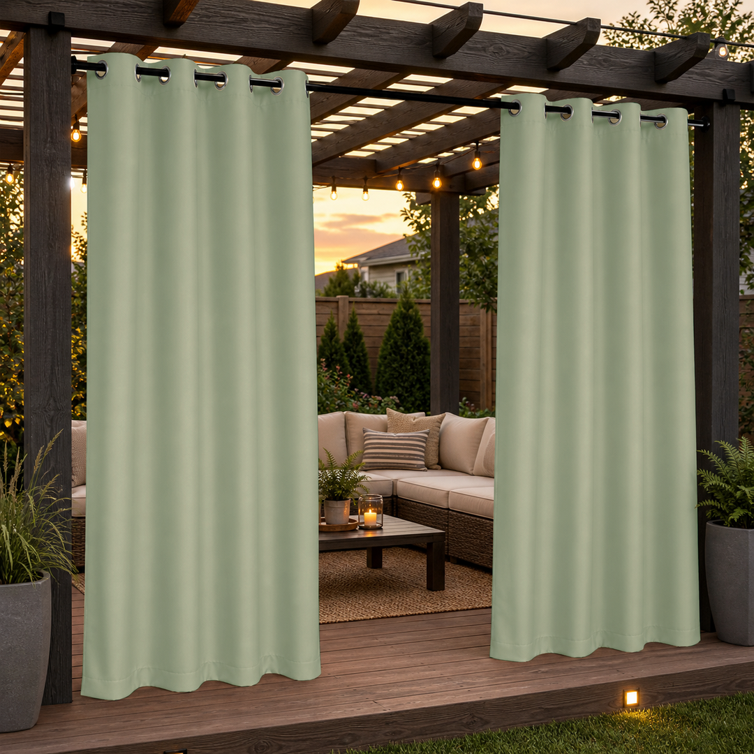 Pergola Curtains With Grommets Top, Waterproof Pergola Curtains, Grommets Top Pergola Curtains, 1 Pcs