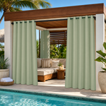 Cabana Curtains With Grommets Top, Waterproof Cabana Curtains, Grommets Top Cabana Curtains, 1 Pcs