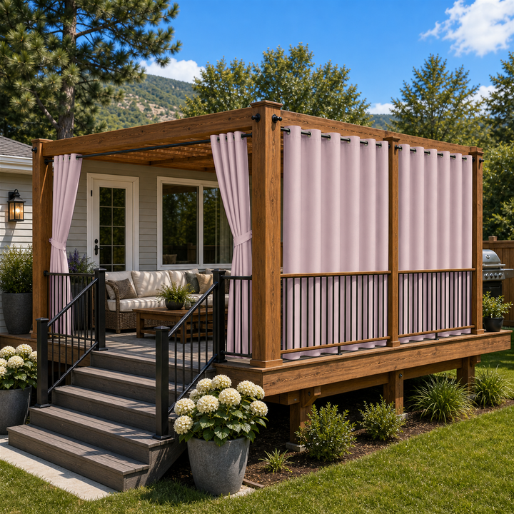 Deck Curtains With Grommets Top, Waterproof Deck Curtains, Grommets Top Deck Curtains, 1 Pcs