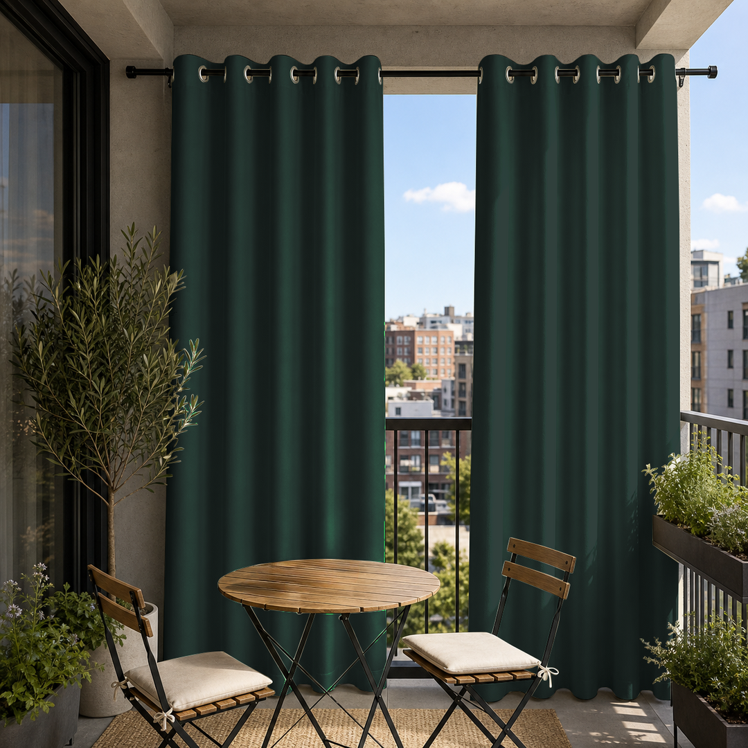 Balcony Curtains With Grommets Top, Waterproof Balcony Curtains, Grommets Top Balcony Curtains, 1 Pcs