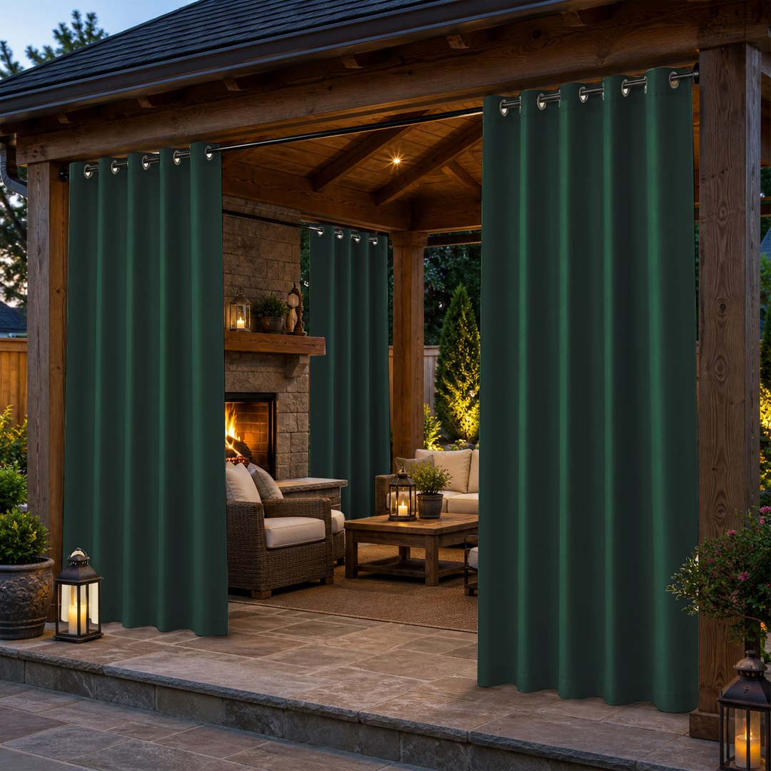 Pavilion Curtains With Grommets Top, Waterproof Pavilion Curtains, Grommets Top Pavilion Curtains, 1 Pcs