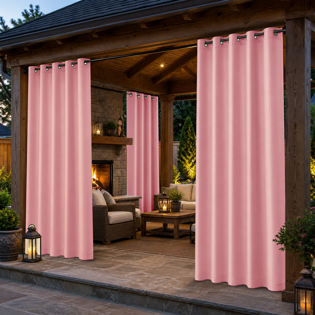 Pavilion Curtains With Grommets Top, Waterproof Pavilion Curtains, Grommets Top Pavilion Curtains, 1 Pcs