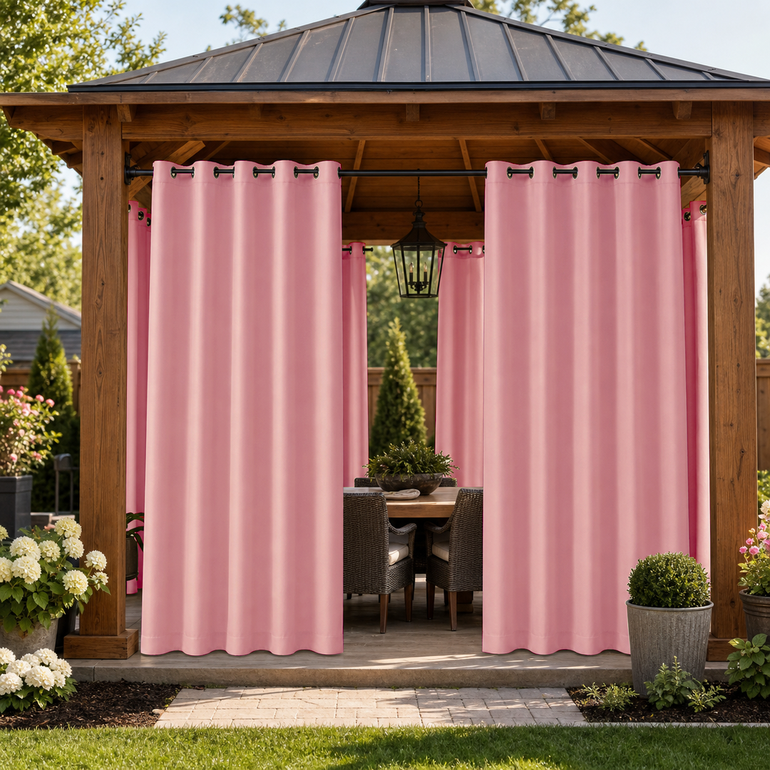 Gazebo Curtains With Grommets Top, Waterproof Gazebo Curtains, Grommets Top Gazebo Curtains, 1 Pcs