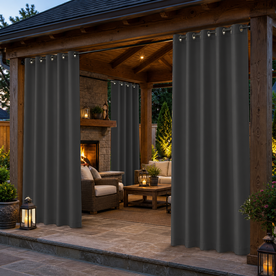 Pavilion Curtains With Grommets Top, Waterproof Pavilion Curtains, Grommets Top Pavilion Curtains, 1 Pcs