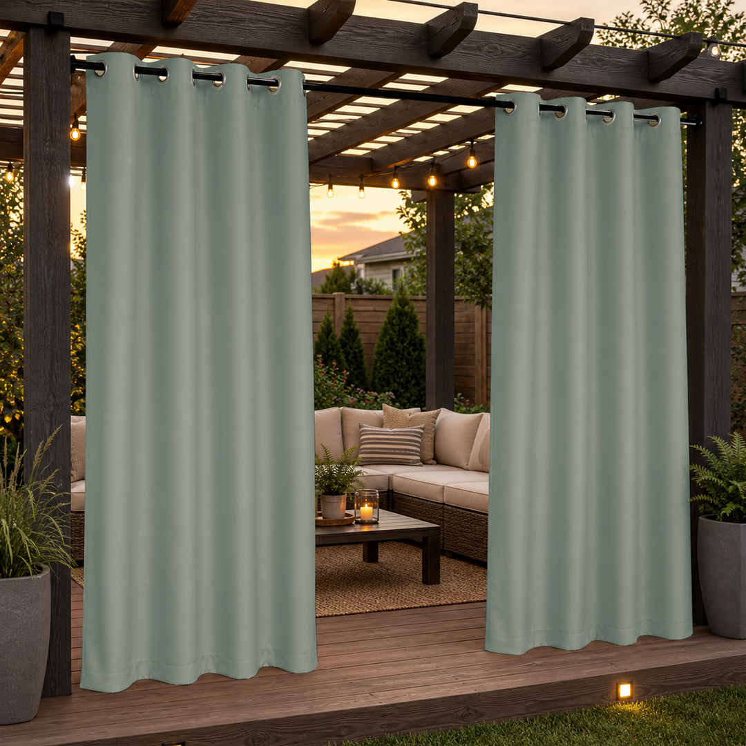 Pergola Curtains With Grommets Top, Waterproof Pergola Curtains, Grommets Top Pergola Curtains, 1 Pcs