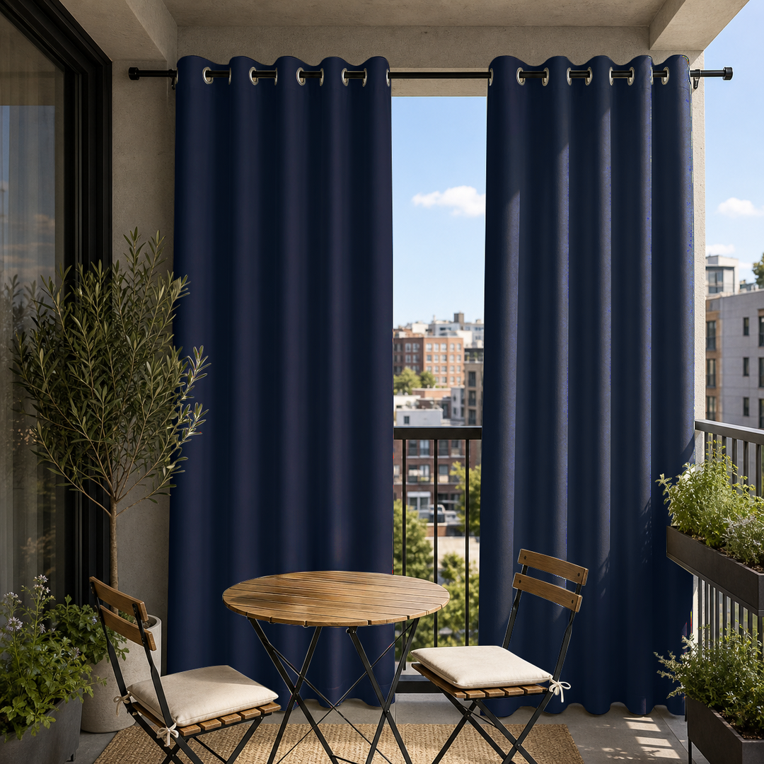 Balcony Curtains With Grommets Top, Waterproof Balcony Curtains, Grommets Top Balcony Curtains, 1 Pcs