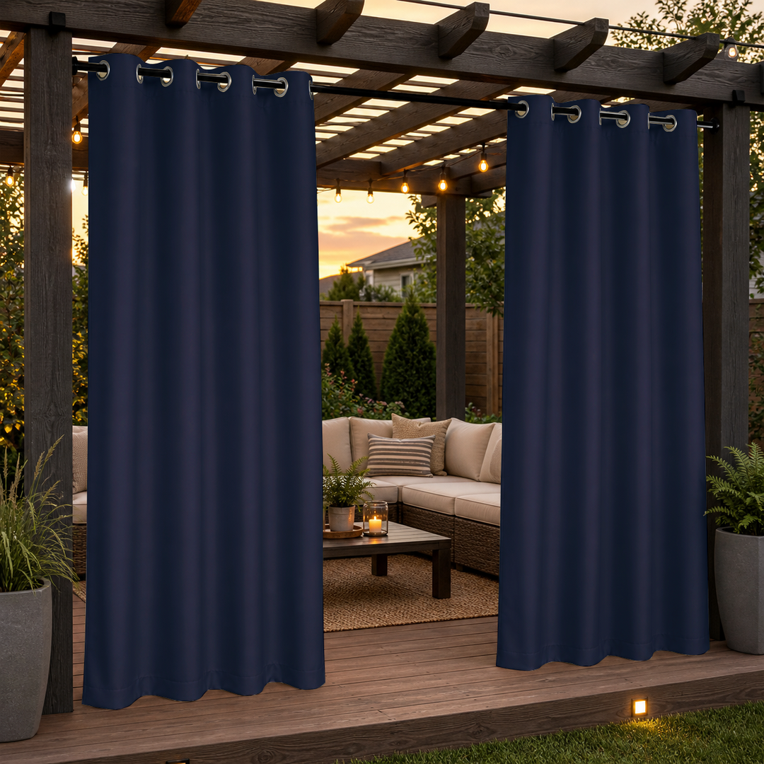 Pergola Curtains With Grommets Top, Waterproof Pergola Curtains, Grommets Top Pergola Curtains, 1 Pcs
