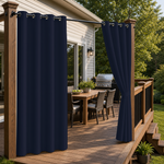 Patio Curtains With Grommets Top, Waterproof Patio Curtains, Grommets Top Patio Curtains, 1 Pcs