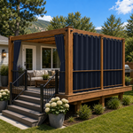 Deck Curtains With Grommets Top, Waterproof Deck Curtains, Grommets Top Deck Curtains, 1 Pcs