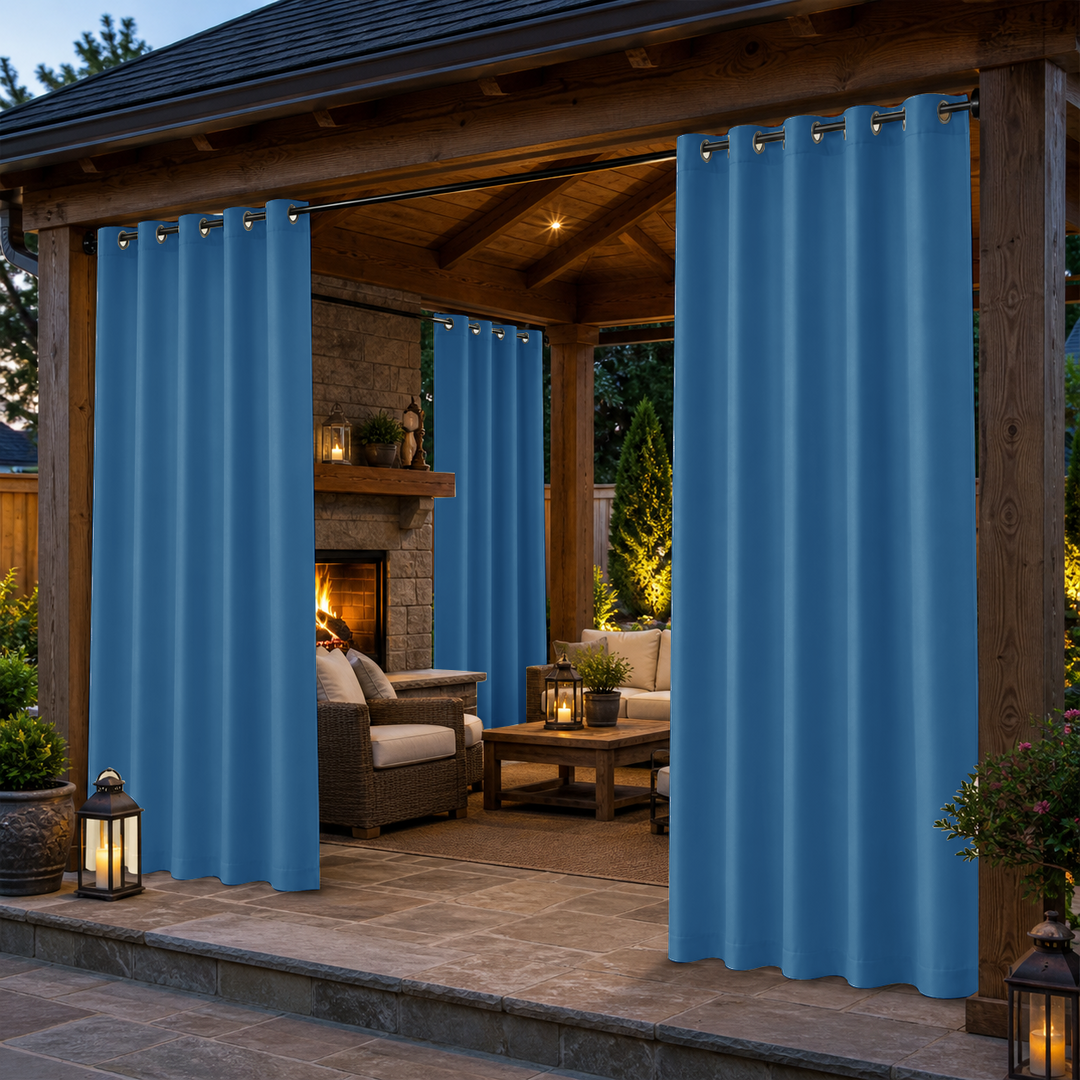 Pavilion Curtains With Grommets Top, Waterproof Pavilion Curtains, Grommets Top Pavilion Curtains, 1 Pcs