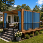 Deck Curtains With Grommets Top, Waterproof Deck Curtains, Grommets Top Deck Curtains, 1 Pcs