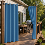 Patio Curtains With Grommets Top, Waterproof Patio Curtains, Grommets Top Patio Curtains, 1 Pcs