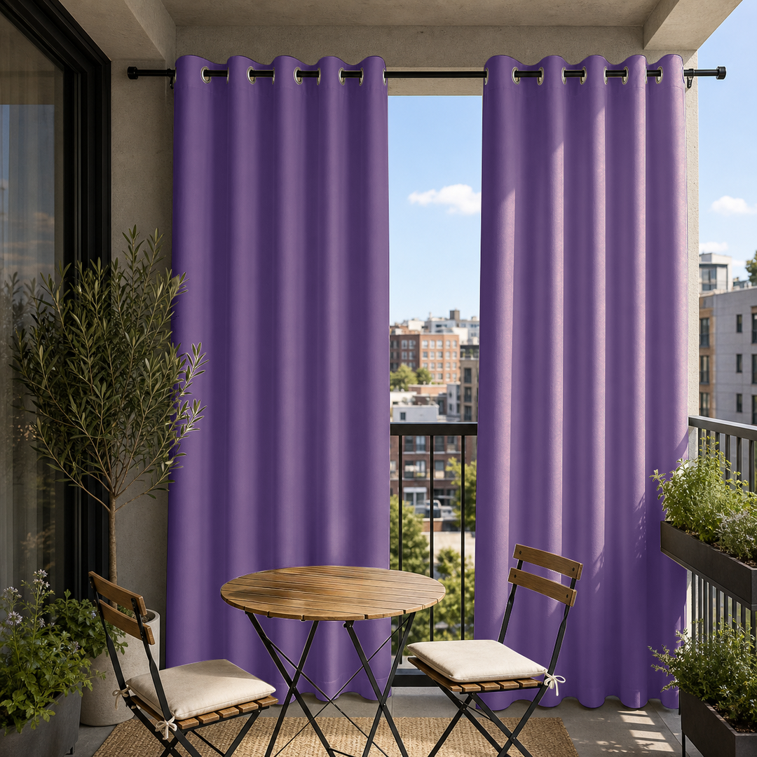 Balcony Curtains With Grommets Top, Waterproof Balcony Curtains, Grommets Top Balcony Curtains, 1 Pcs