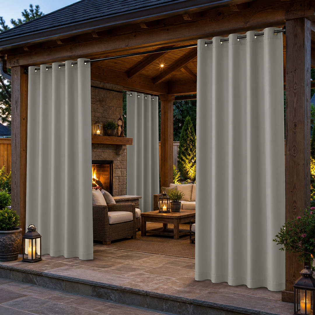 Pavilion Curtains With Grommets Top, Waterproof Pavilion Curtains, Grommets Top Pavilion Curtains, 1 Pcs