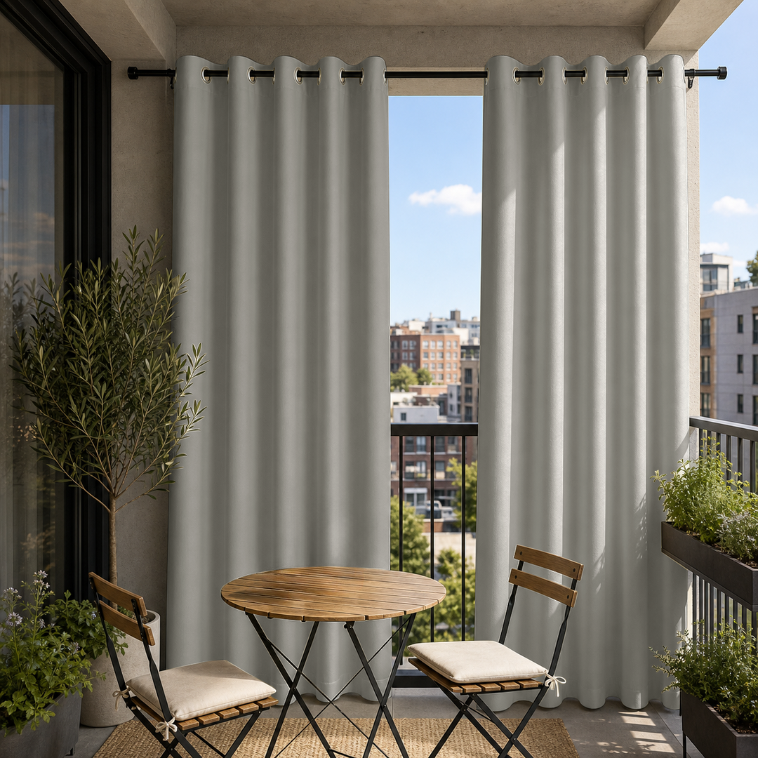 Balcony Curtains With Grommets Top, Waterproof Balcony Curtains, Grommets Top Balcony Curtains, 1 Pcs