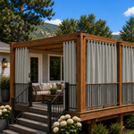 Deck Curtains With Tab Top, Outdoor Deck Curtains, Waterproof Tab Top Deck Curtains, 1 Pcs