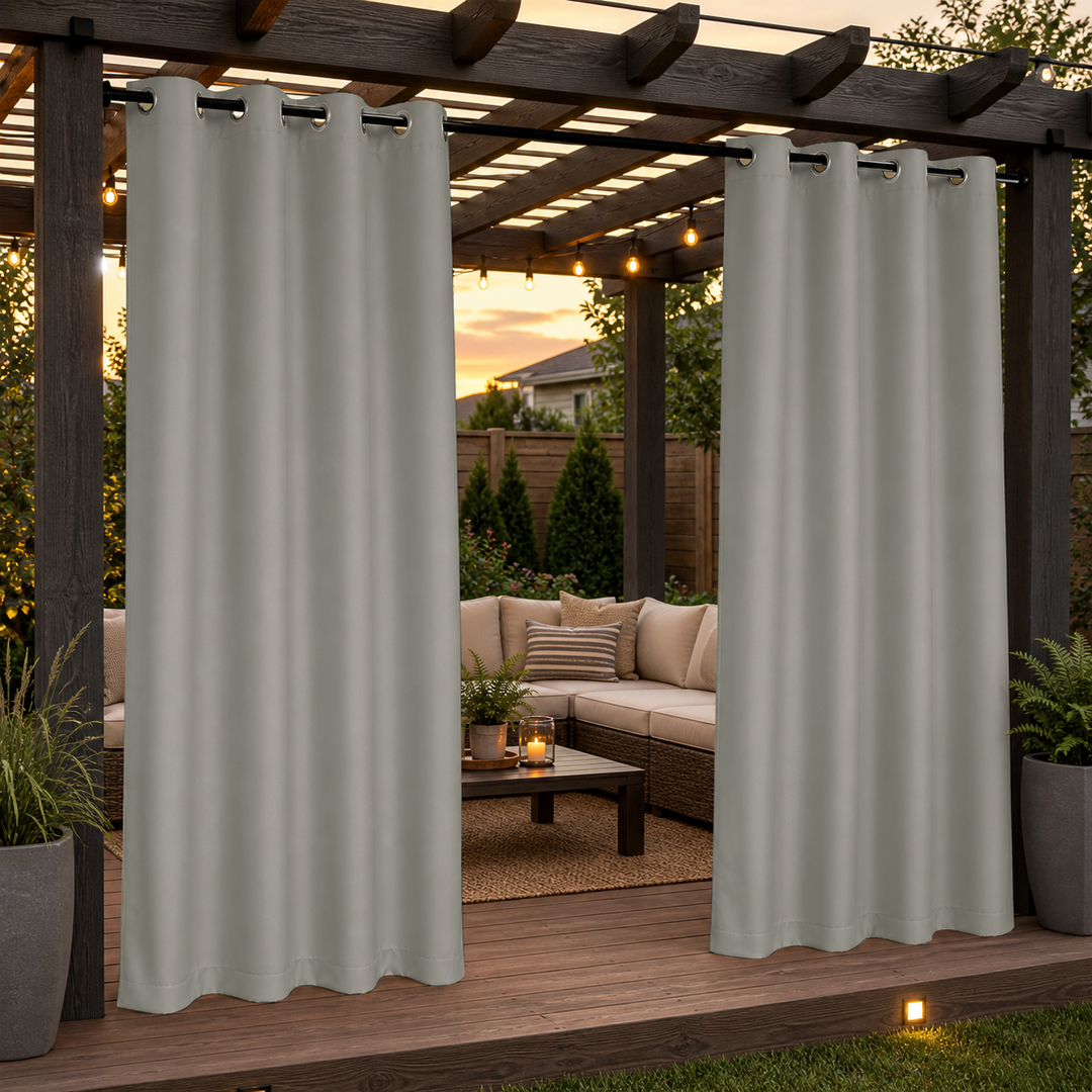 Pergola Curtains With Grommets Top, Waterproof Pergola Curtains, Grommets Top Pergola Curtains, 1 Pcs