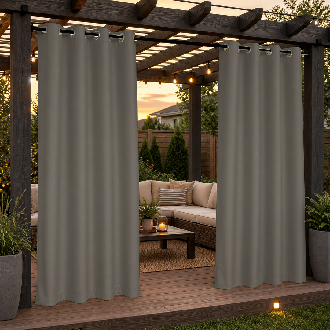Pergola Curtains With Grommets Top, Waterproof Pergola Curtains, Grommets Top Pergola Curtains, 1 Pcs