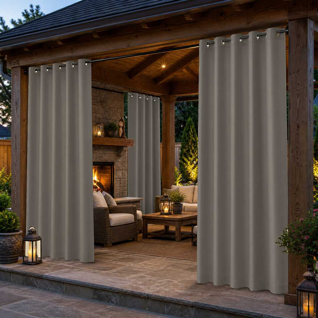 Pavilion Curtains With Grommets Top, Waterproof Pavilion Curtains, Grommets Top Pavilion Curtains, 1 Pcs