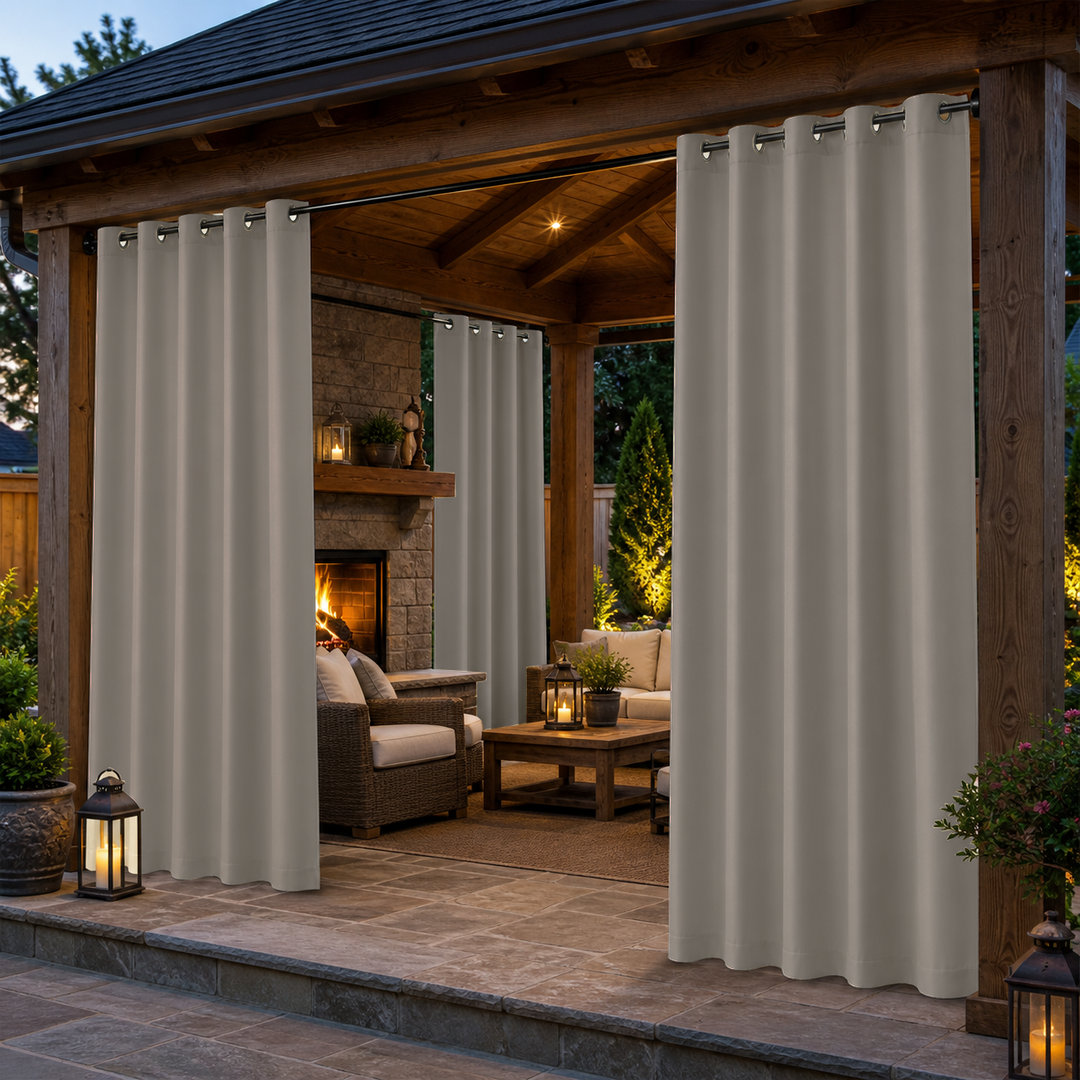 Pavilion Curtains With Grommets Top, Waterproof Pavilion Curtains, Grommets Top Pavilion Curtains, 1 Pcs