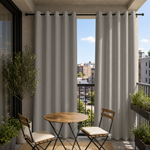 Balcony Curtains With Grommets Top, Waterproof Balcony Curtains, Grommets Top Balcony Curtains, 1 Pcs