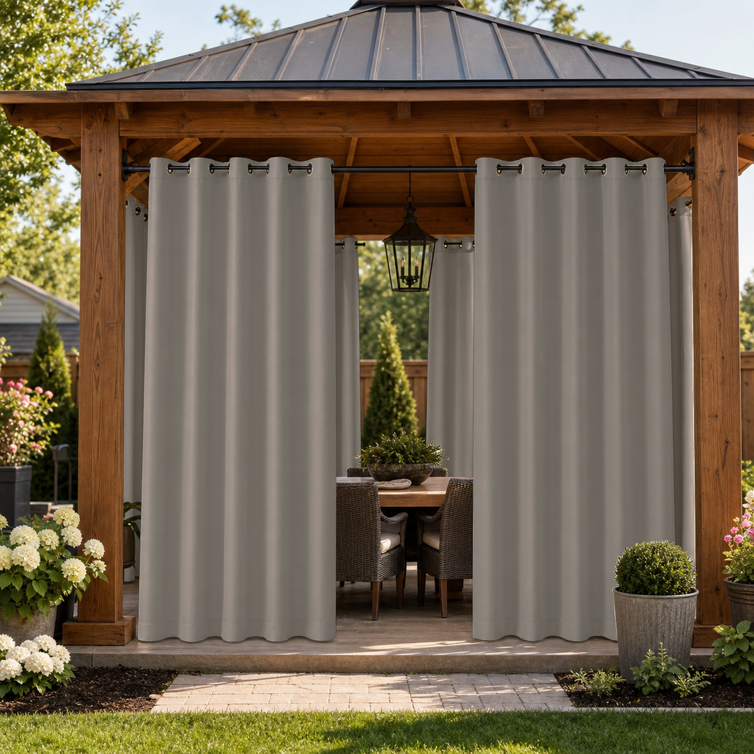 Gazebo Curtains With Grommets Top, Waterproof Gazebo Curtains, Grommets Top Gazebo Curtains, 1 Pcs