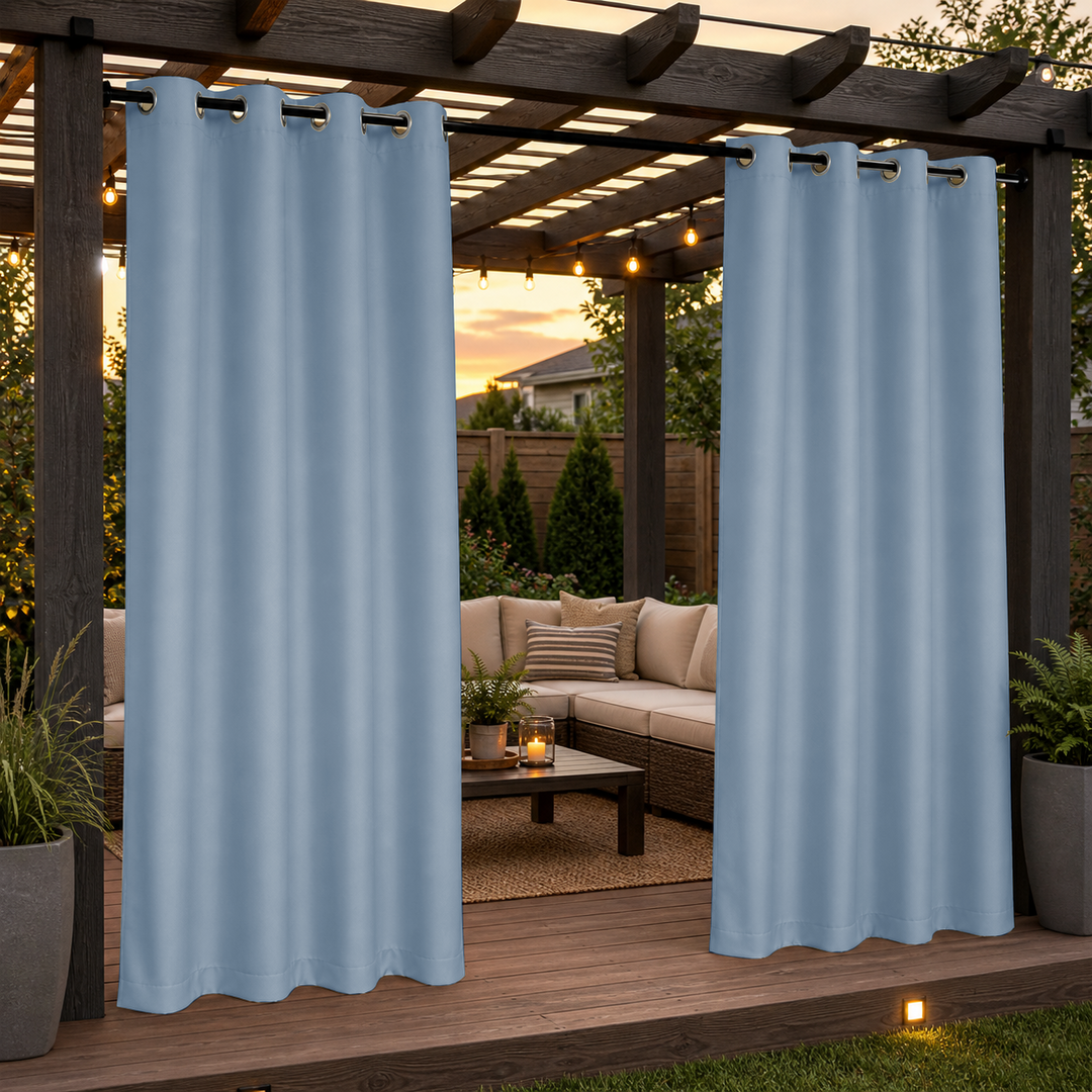 Pergola Curtains With Grommets Top, Waterproof Pergola Curtains, Grommets Top Pergola Curtains, 1 Pcs