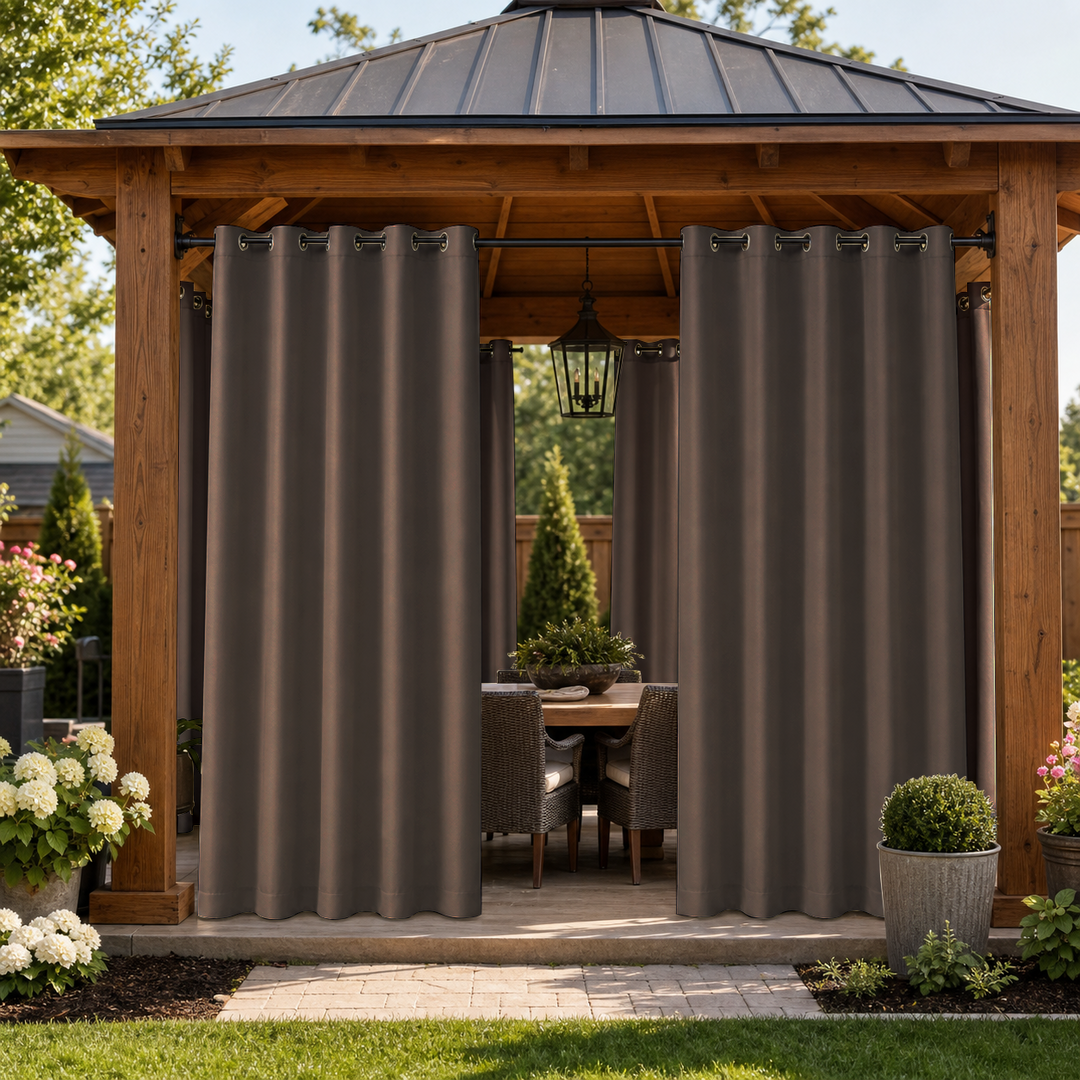 Gazebo Curtains With Grommets Top, Waterproof Gazebo Curtains, Grommets Top Gazebo Curtains, 1 Pcs