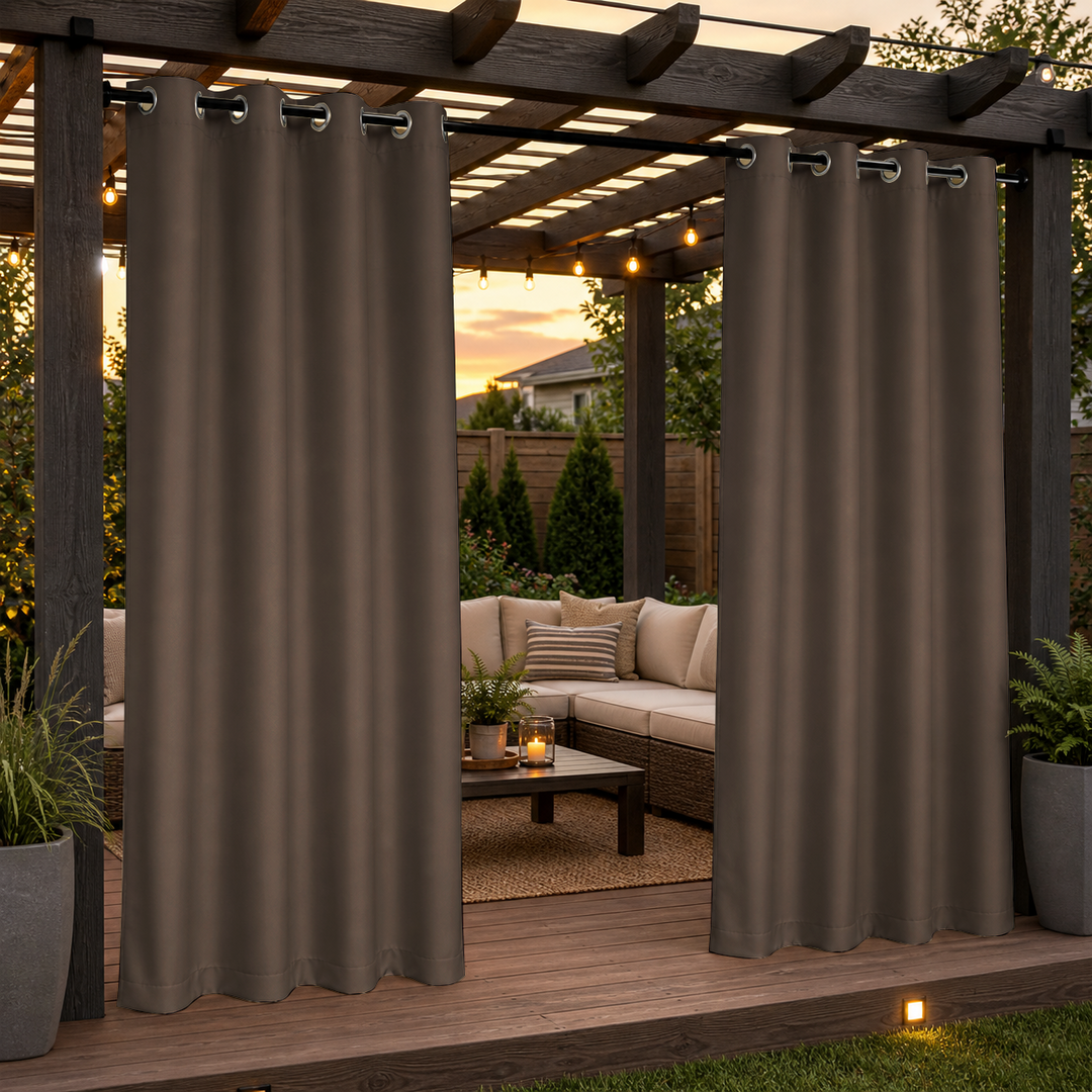 Pergola Curtains With Grommets Top, Waterproof Pergola Curtains, Grommets Top Pergola Curtains, 1 Pcs
