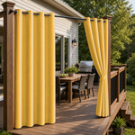 Patio Curtains With Grommets Top, Waterproof Patio Curtains, Grommets Top Patio Curtains, 1 Pcs