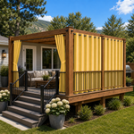 Deck Curtains With Grommets Top, Waterproof Deck Curtains, Grommets Top Deck Curtains, 1 Pcs