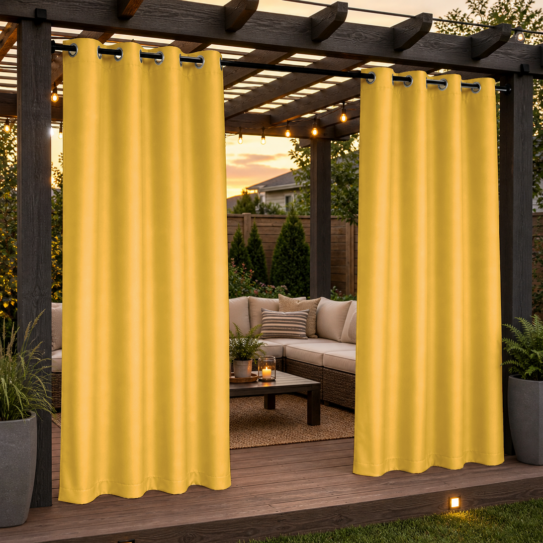 Pergola Curtains With Grommets Top, Waterproof Pergola Curtains, Grommets Top Pergola Curtains, 1 Pcs