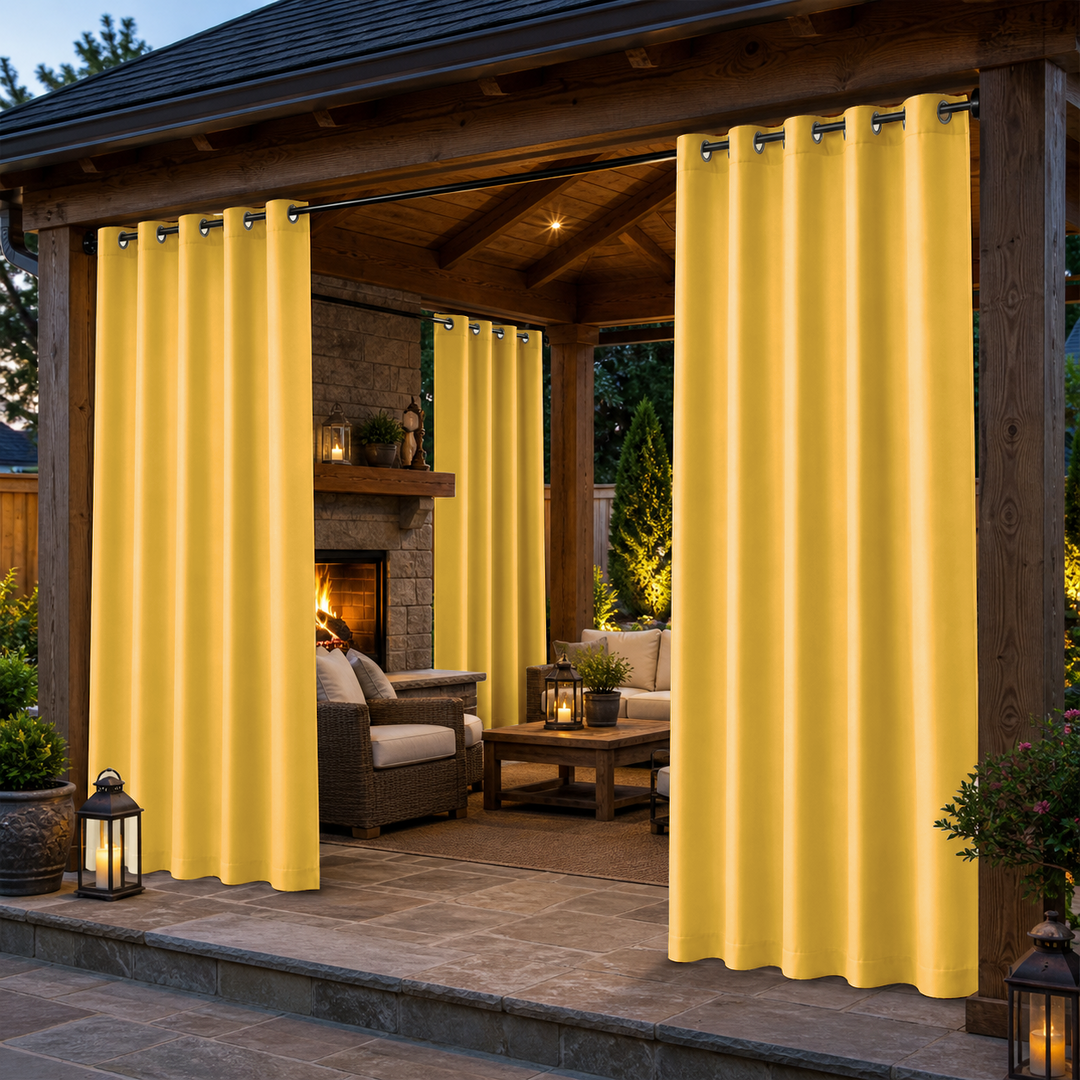 Pavilion Curtains With Grommets Top, Waterproof Pavilion Curtains, Grommets Top Pavilion Curtains, 1 Pcs