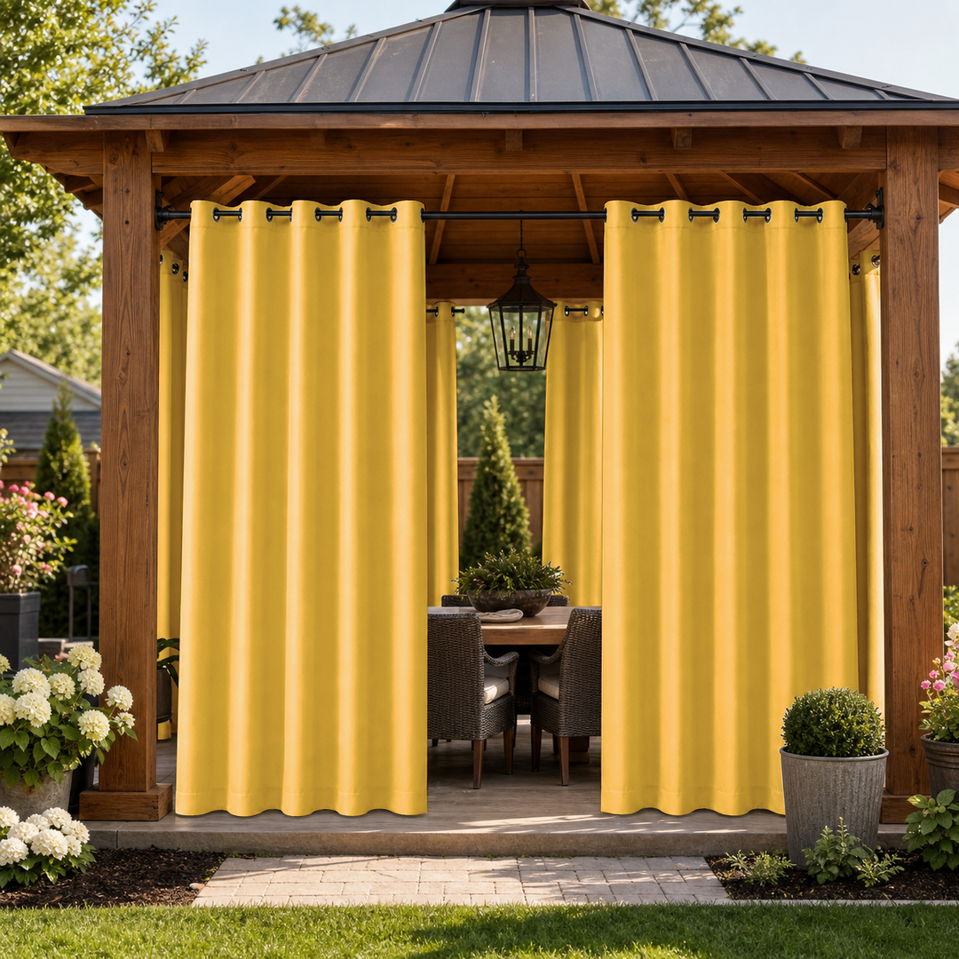 Gazebo Curtains With Grommets Top, Waterproof Gazebo Curtains, Grommets Top Gazebo Curtains, 1 Pcs