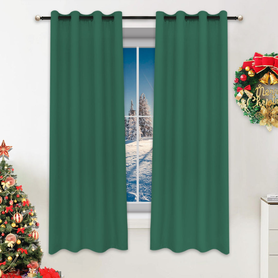 Indoor Grommet Top Curtains, Christmas Curtains, Red or Green Curtains, Indoor Christmas Red Curtains,1 Pcs