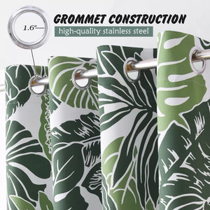 Suchoutdoor Printing Flame Retardant Curtains, Grommet Top Silver, for Schools/Hospitals/Houses, 1 Panel