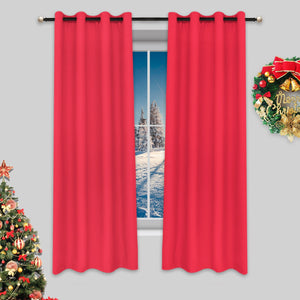 Indoor Grommet Top Curtains, Christmas Curtains, Red or Green Curtains, Indoor Christmas Red Curtains,1 Pcs
