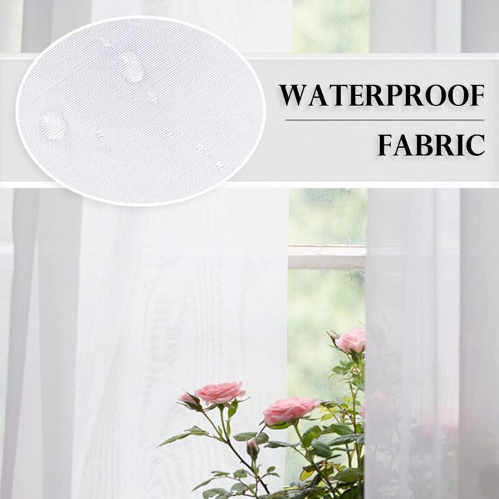 Suchoutdoor Outdoor Waterproof Curtains Sheer, Top Bottom Grommet, for Porch/Pavilion/Patio, 1 Panel
