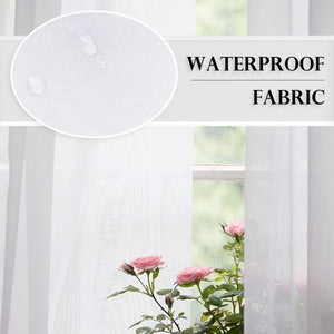 Suchoutdoor Outdoor Waterproof Curtains Sheer, Velcro Tab Top, for Porch/Pavilion/Patio, 1 Panel