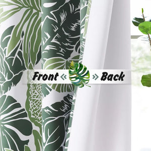 Suchoutdoor Printing Flame Retardant Curtains, Grommet Top Silver, for Schools/Hospitals/Houses, 1 Panel