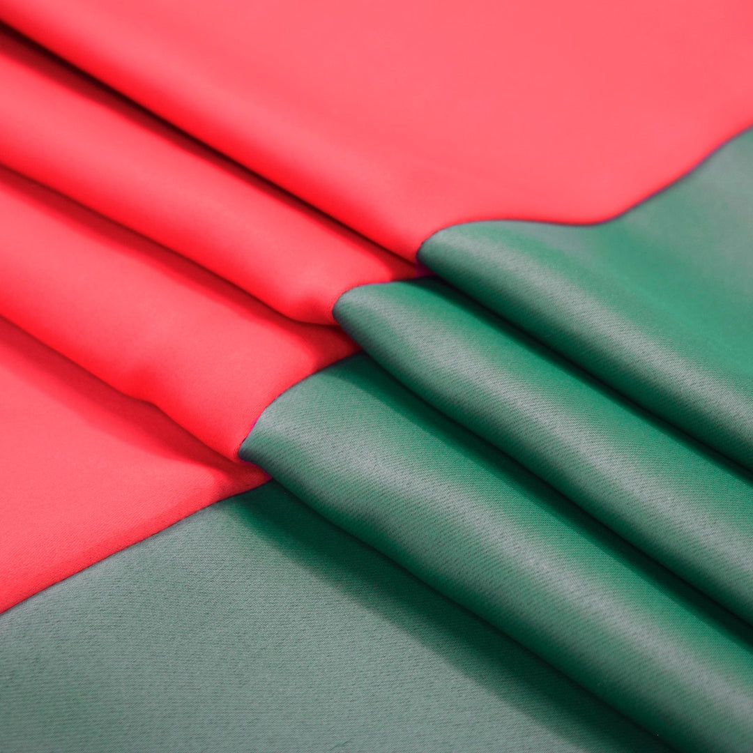Indoor Grommet Top Curtains, Christmas Curtains, Red &amp; Green Stitching Color Curtains, Indoor Christmas Curtains,2 Pcs