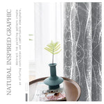 Suchoutdoor Printing Flame Retardant Curtains, Grommet Top Silver, for Schools/Hospitals/Houses, 1 Panel