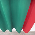 Indoor Grommet Top Curtains, Christmas Curtains, Red & Green Stitching Color Curtains, Indoor Christmas Curtains,2 Pcs