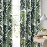 Suchoutdoor Printing Flame Retardant Curtains, Grommet Top Silver, for Schools/Hospitals/Houses, 1 Panel